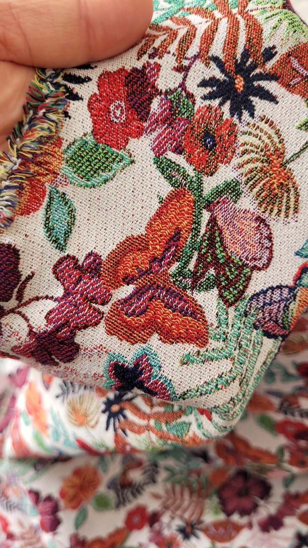 Pamuk brokar Beyaz zeminli
140x100 cm - Görsel 4