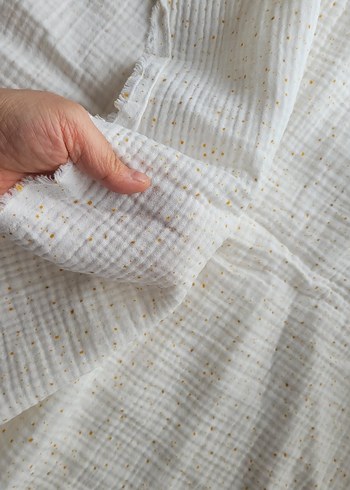 Üç katlı pamuk müslin kumaş 120x180 cm - Görsel 3