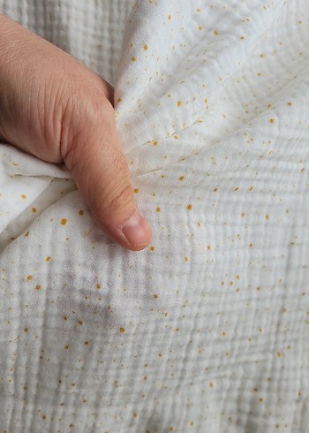 Üç katlı pamuk müslin kumaş 120x180 cm - Görsel 5