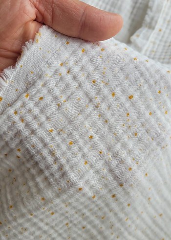 Üç katlı pamuk müslin kumaş 120x180 cm - Görsel 4