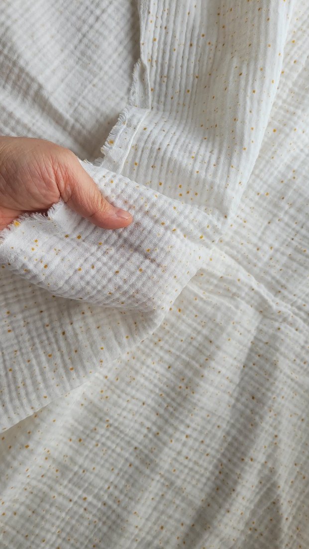 Üç katlı pamuk müslin kumaş 120x180 cm - Görsel 3