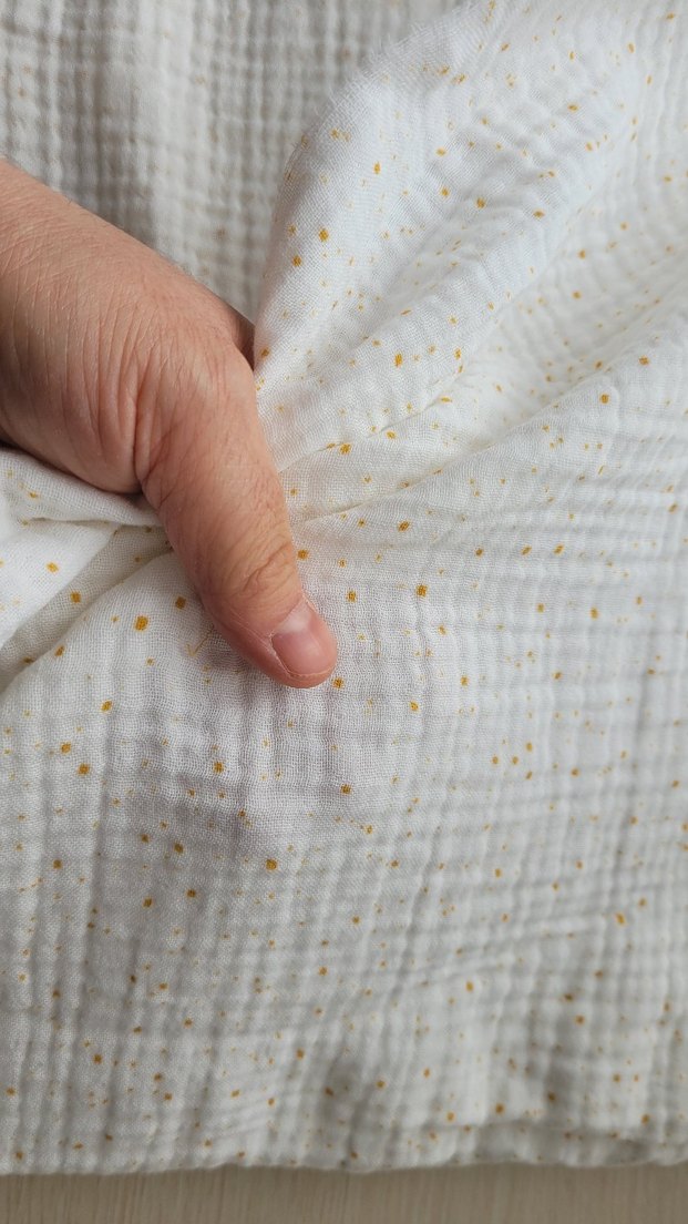 Üç katlı pamuk müslin kumaş 120x180 cm - Görsel 5