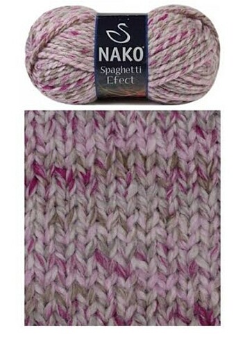 Nako Spaghetti Effect ebruli açık pembe 7822