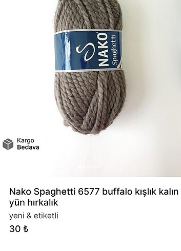 Diğer Nako Spaghetti 10712 vişne çürüğü ve bufallo renkleri