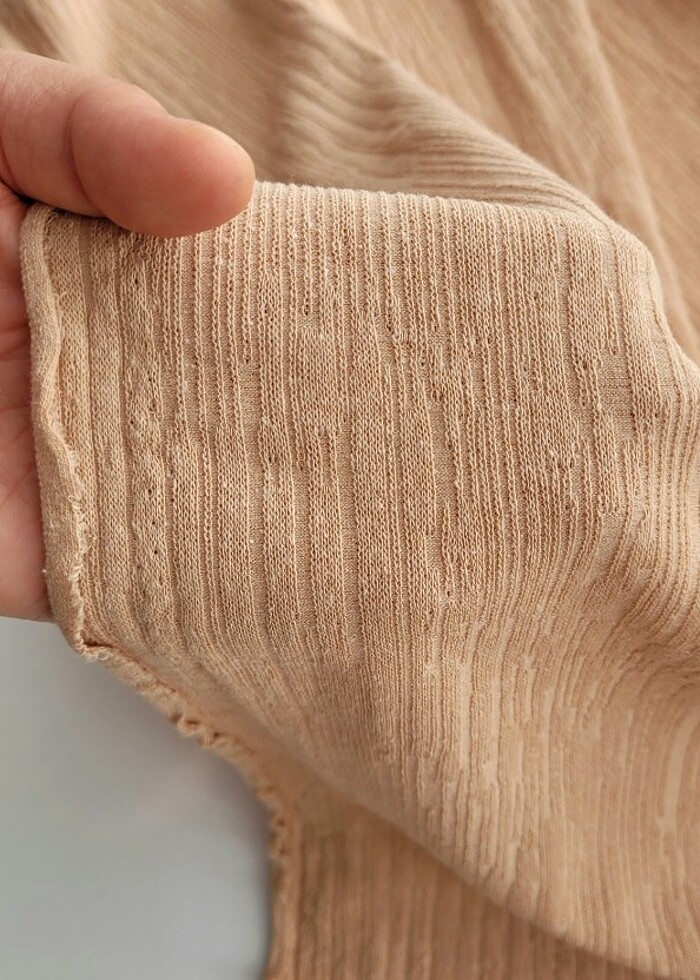 Pamuklu likralı ince triko kumaş - Görsel 2