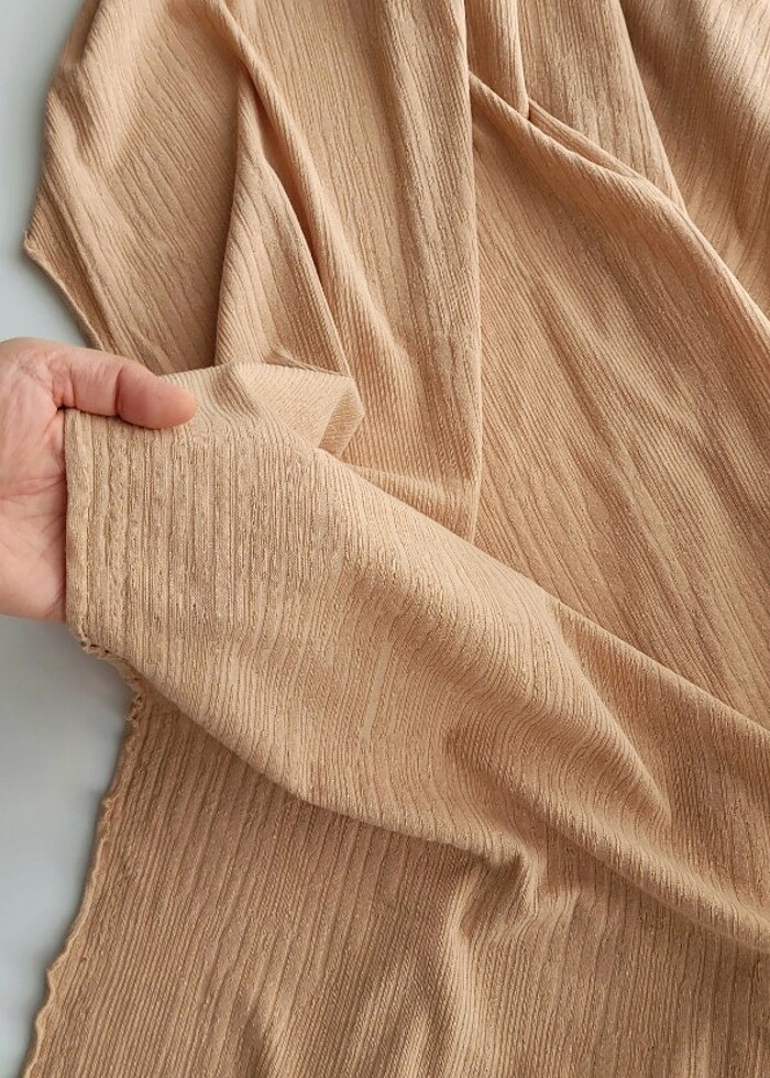 Pamuklu likralı ince triko kumaş - Görsel 5