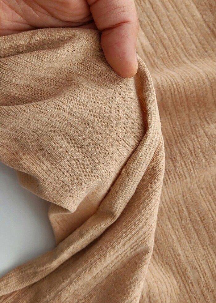 Pamuklu likralı ince triko kumaş - Görsel 4