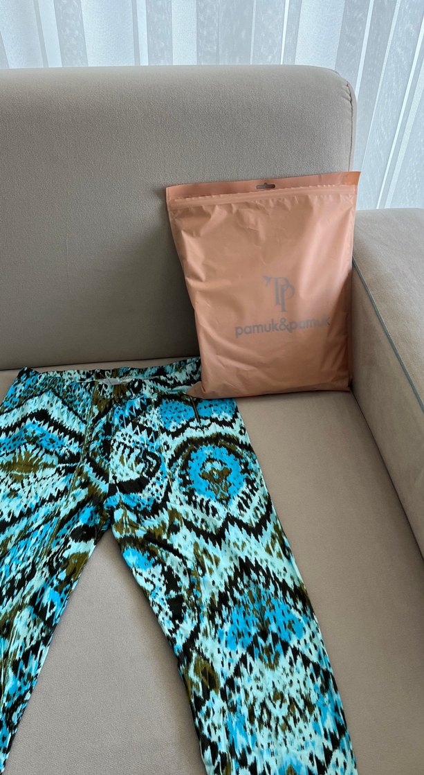 Pamuk Pamuk marka Turkuaz V Yaka Hamile Uzun Kollu Tişört - Görsel 5