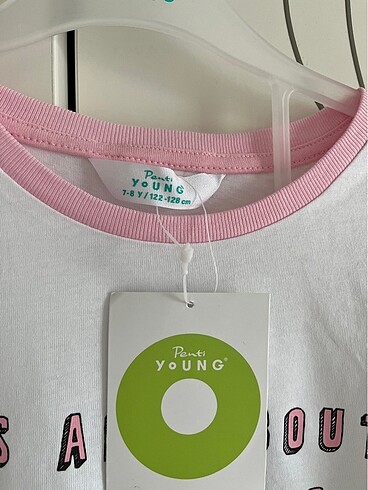 7 Yaş Beden yeşil Renk Penti kız cocuk pijama takımı