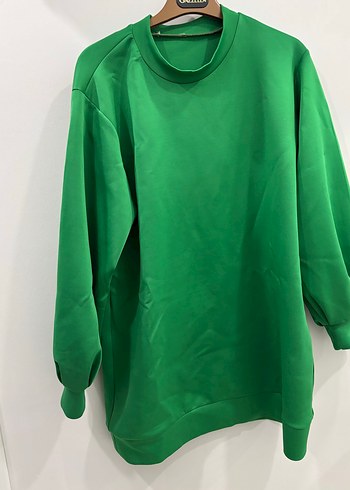 Düz Yeşil Kadın Sweatshirt