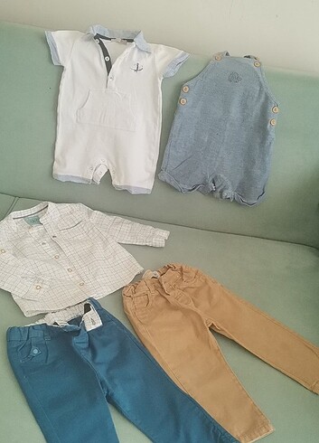 Erkek bebek pantolon gömlek tulum 9-12 aylık