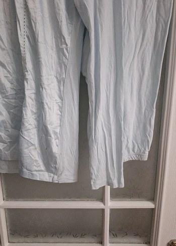 11-12 Yaş Beden mavi Renk Mavi Uzun Kollu pijama takımı