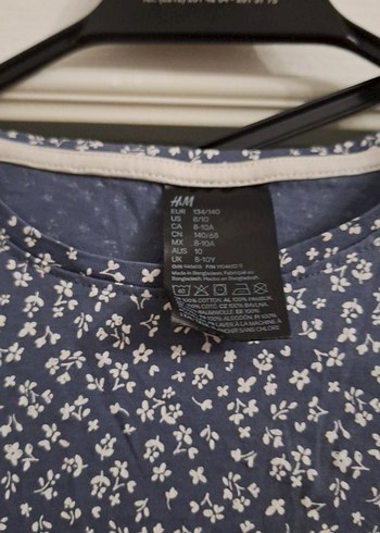 H&M Kız Çocuk Uzun Kollu Çiçek Desenli pijama
