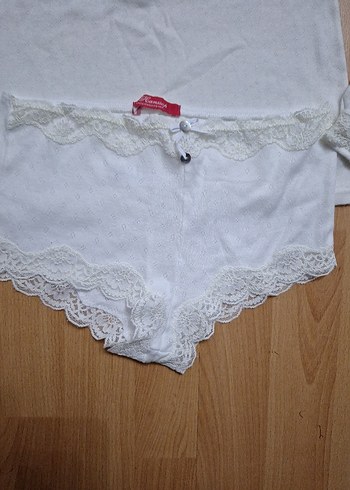 11-12 Yaş Beden Beyaz 12 yaş Mini Atlet ve Külot Takımı