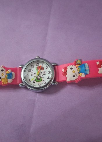 Renkli Hello Kitty Kız Çocuk Saati - Görsel 2