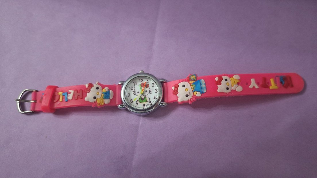 Renkli Hello Kitty Kız Çocuk Saati - Görsel 2