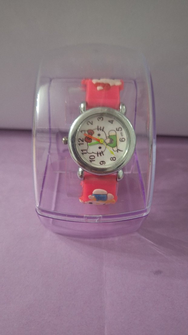 Renkli Hello Kitty Kız Çocuk Saati - Görsel 4