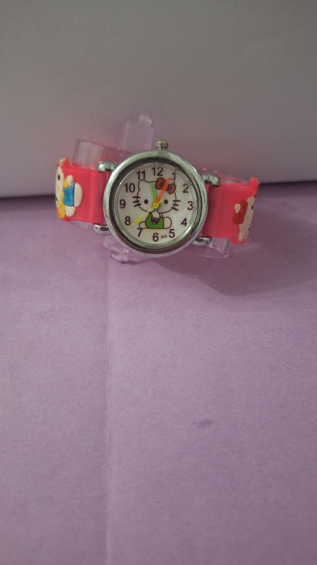Renkli Hello Kitty Kız Çocuk Saati - Görsel 3