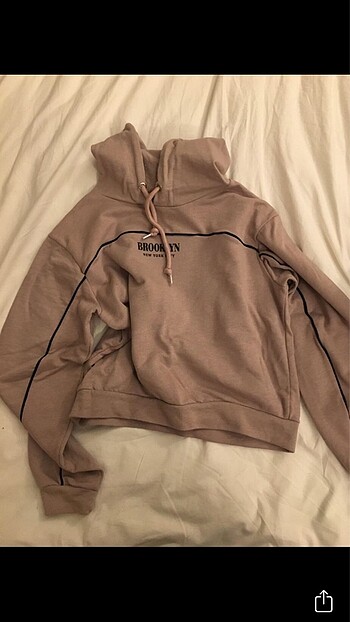 Pembe/Pudra Crop Sweatshirt