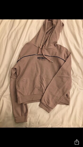 Diğer Pembe/Pudra Crop Sweatshirt