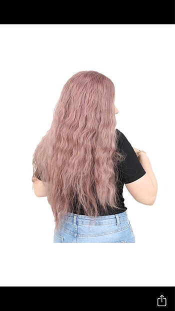 Pembe Uzun Sentetik Cosplay Drag Peruk