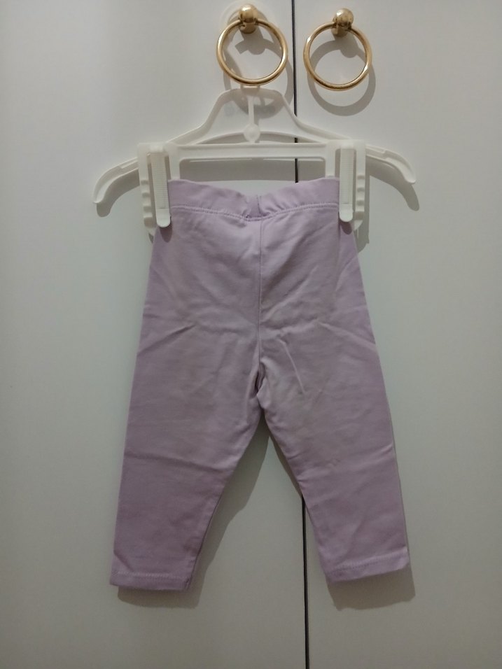 Kız Bebek Pastel Mor Pamuklu Tayt - Görsel 4