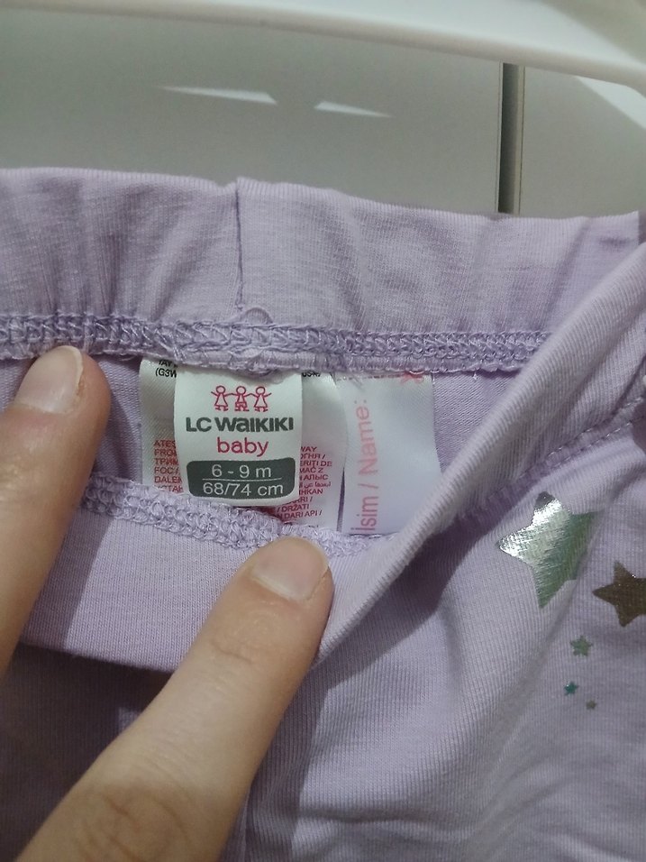 Kız Bebek Pastel Mor Pamuklu Tayt - Görsel 3