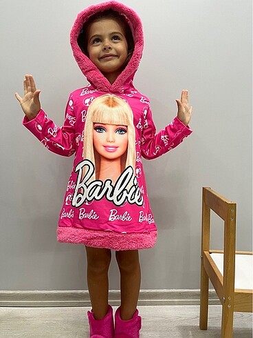 Barbie kapşonlu Elbise 5.6 yaş
