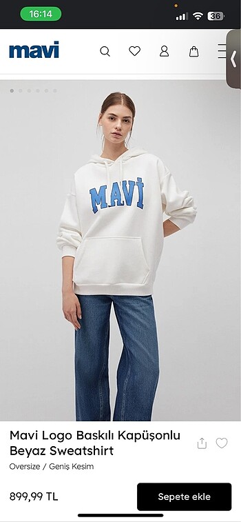 m Beden Mavi Sweatshirt