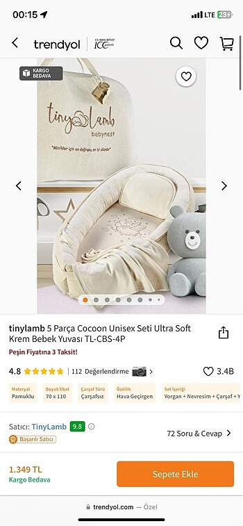 Beden ten rengi Renk Babynest