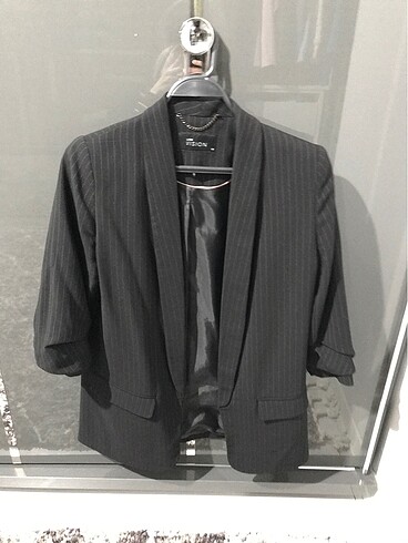 s Beden LC Waikiki siyah çizgili blazer ceket