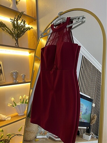 Bordo elbise