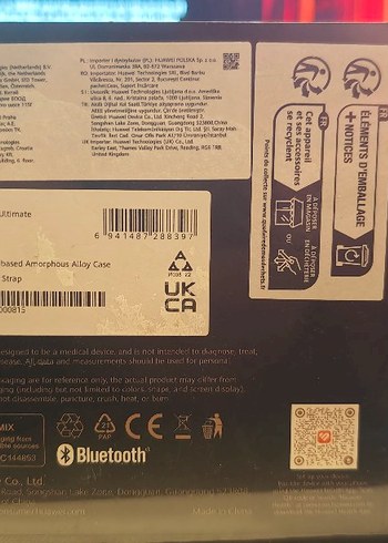Beden Renk Huawei Watch Ultimate Zicron Black Akıllı Saat