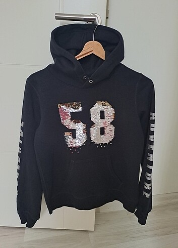 Kız Çocuk Kapsonlu Sweatshirt 