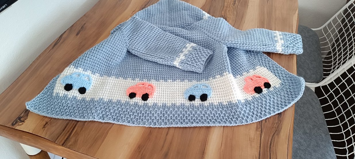 Kapüşonlu Erkek Çocuk Örgü Hırka - Görsel 3