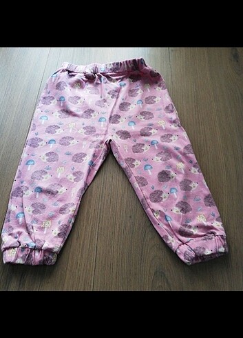 Pembe Kirpi desenli eşofman altı.