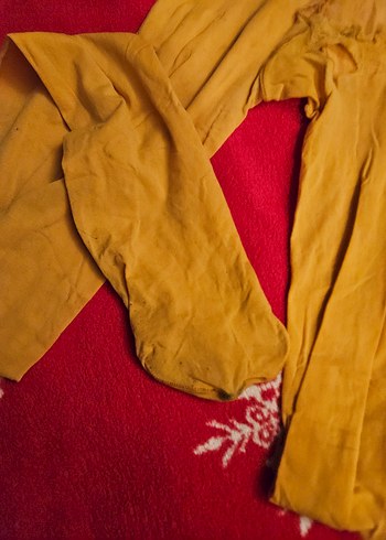 Sarı  kokulu kullanılmış yırtık Külotlu Çorap - Görsel 3