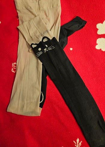 Kedili Desenli Kullanılmış kokulu Yırtık Külotlu Çorap - Görsel 3