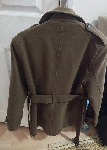 Zara Kahverengi Süet kaşe Erkek Kaban