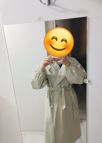 Diğer Kadın Beyaz Midi Trençkot