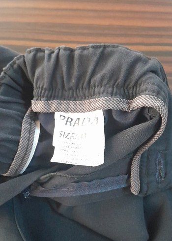 Prada koyu lacivert erkek Rahat Kesim Kumaş Pantolon