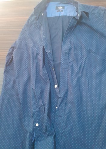 Uzun Kollu Mavi Denim Erkek Gömlek