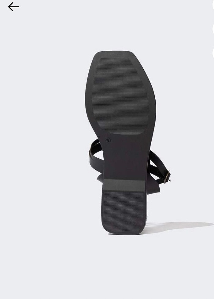 düz taban siyah sandalet - Görsel 3