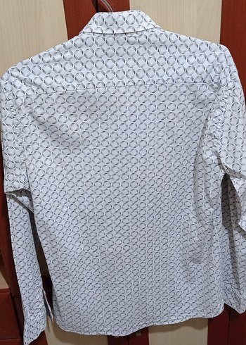 s Beden Lacoste Erkek Gri Baskılı Uzun Kollu Gömlek
