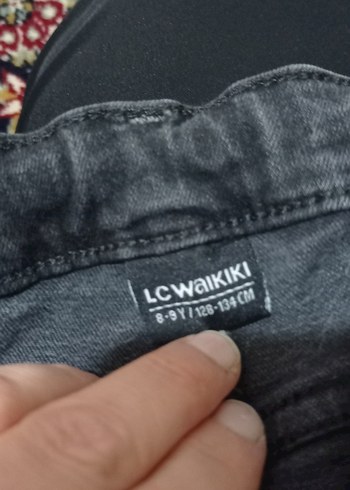 9 Yaş Beden Gri Erkek Çocuk Denim Pantolon