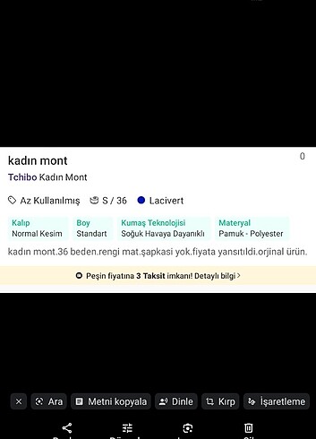 Tchibo Kadın mont 