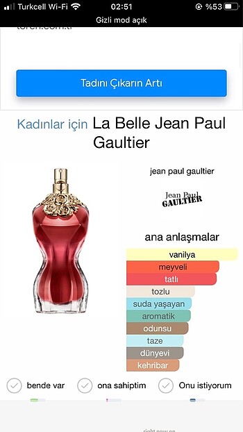 Jean Paul Gaultier La Belle parfüm