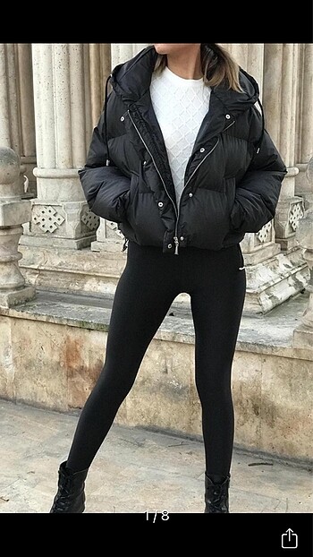 siyah oversize mont