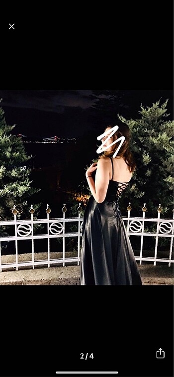 m Beden Saten şık elbise