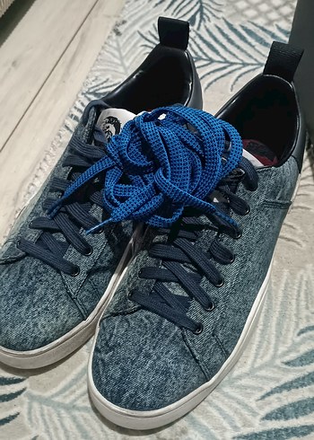 Diesel Erkek Mavi Spor Ayakkabı Bağcığı - Görsel 2